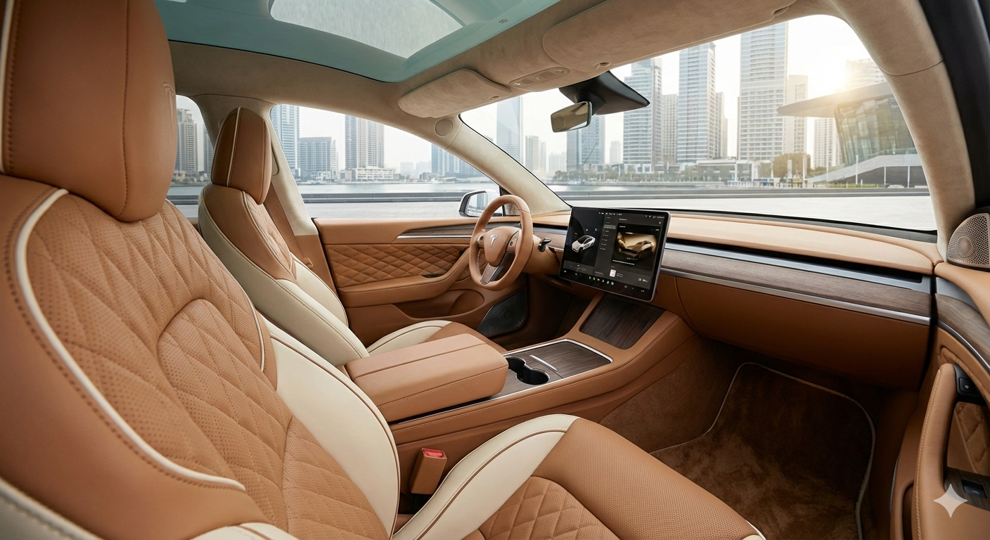 Intérieur Tesla Model X sièges confort – VTC premium Paris